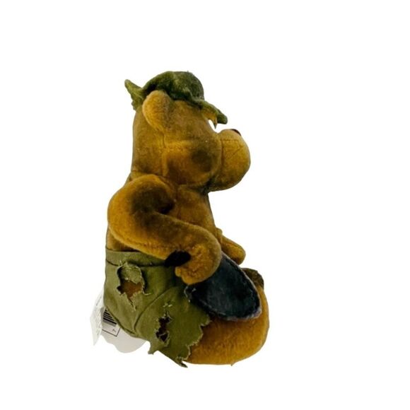 Vintage 1998 Meanies Series 2 Burny The Bear Burnt Fire Plush W/ Tag - Picture 2 of 4